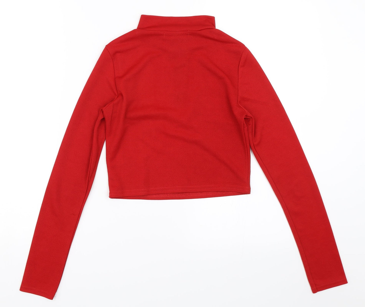 Select Womens Red   Cropped Blouse Size 6