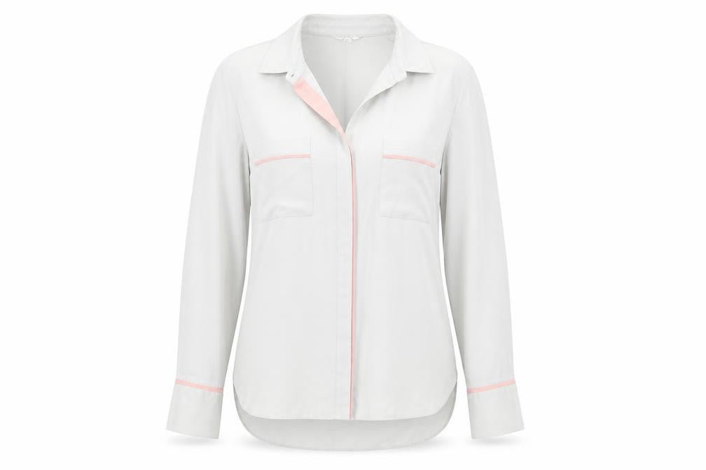 Miss Selfridge Womens Grey   Basic Button-Up Size 10