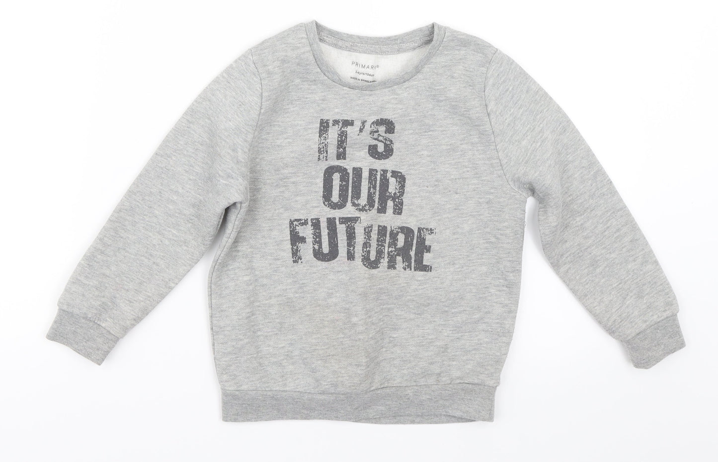 Primark Boys Grey   Pullover Sweatshirt Size 3-4 Years