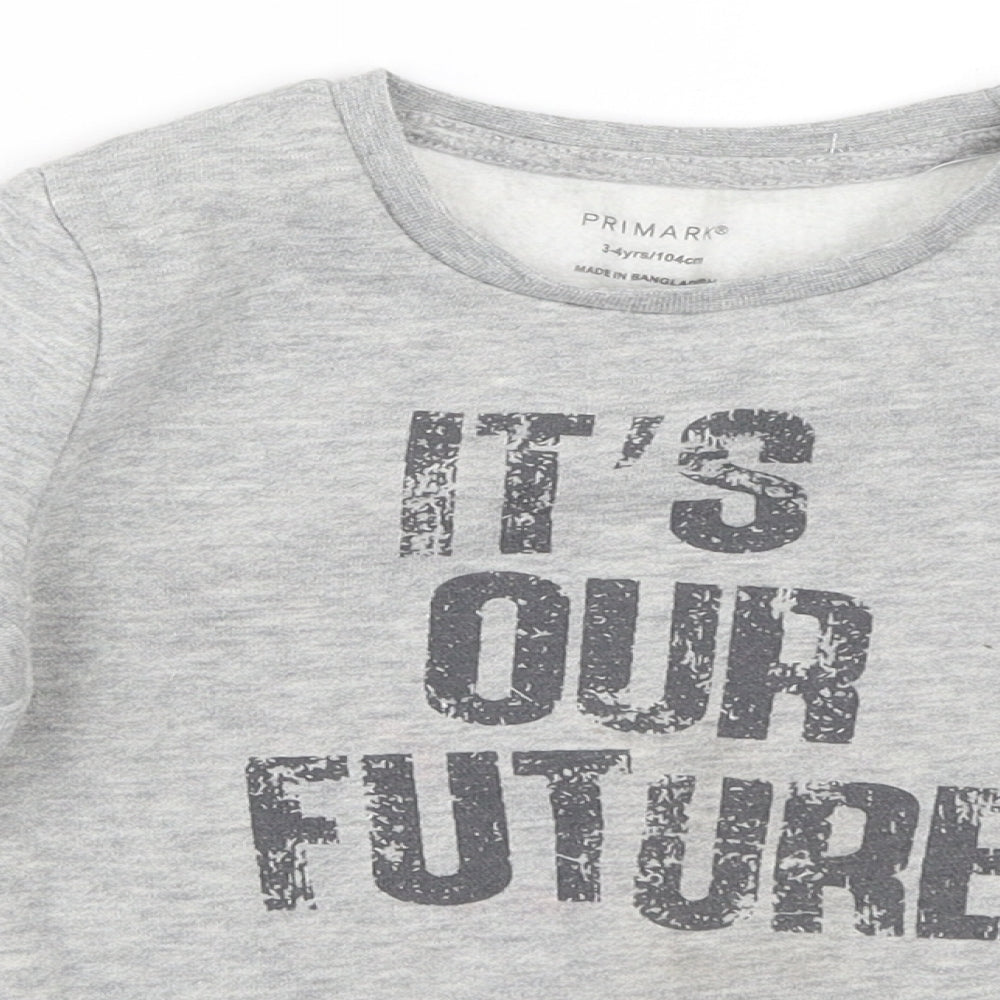 Primark Boys Grey   Pullover Sweatshirt Size 3-4 Years