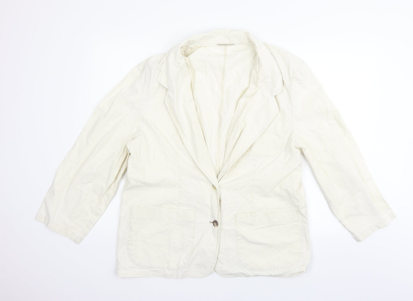ST MICHAEL Womens Beige   Jacket Blazer Size 16
