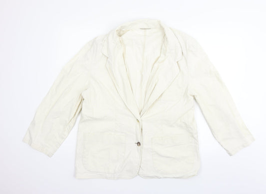 ST MICHAEL Womens Beige   Jacket Blazer Size 16