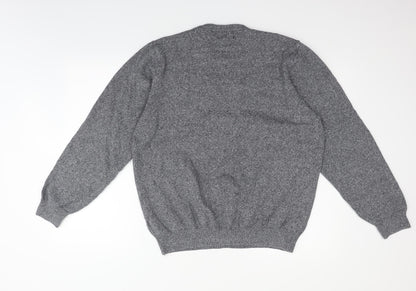 Preloved Marks and Spencer Mens Grey   Pullover Jumper Size XL - Back