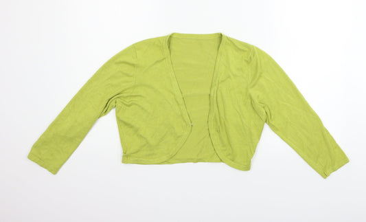 Preworn Girls Green   Cardigan Jumper Size M