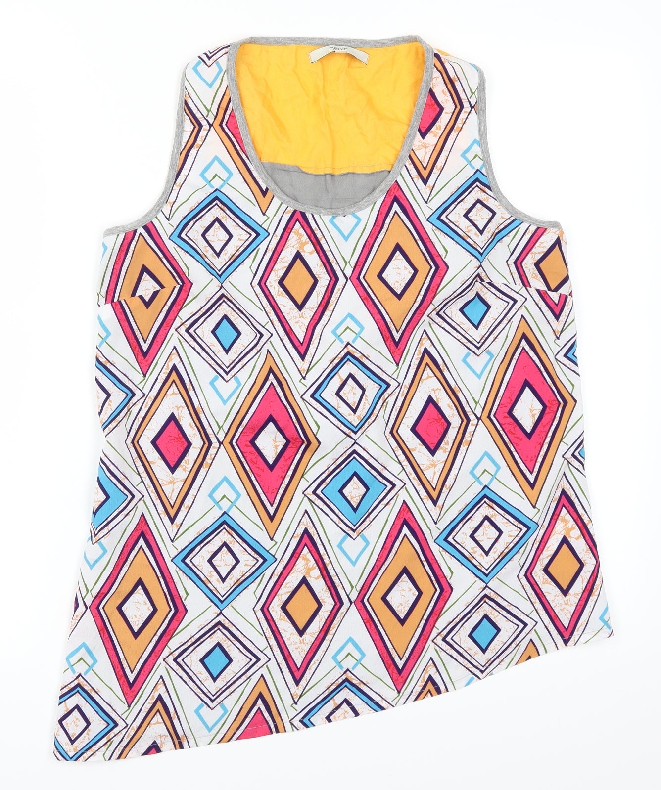 NEXT Womens Grey Geometric  Basic Tank Size 10