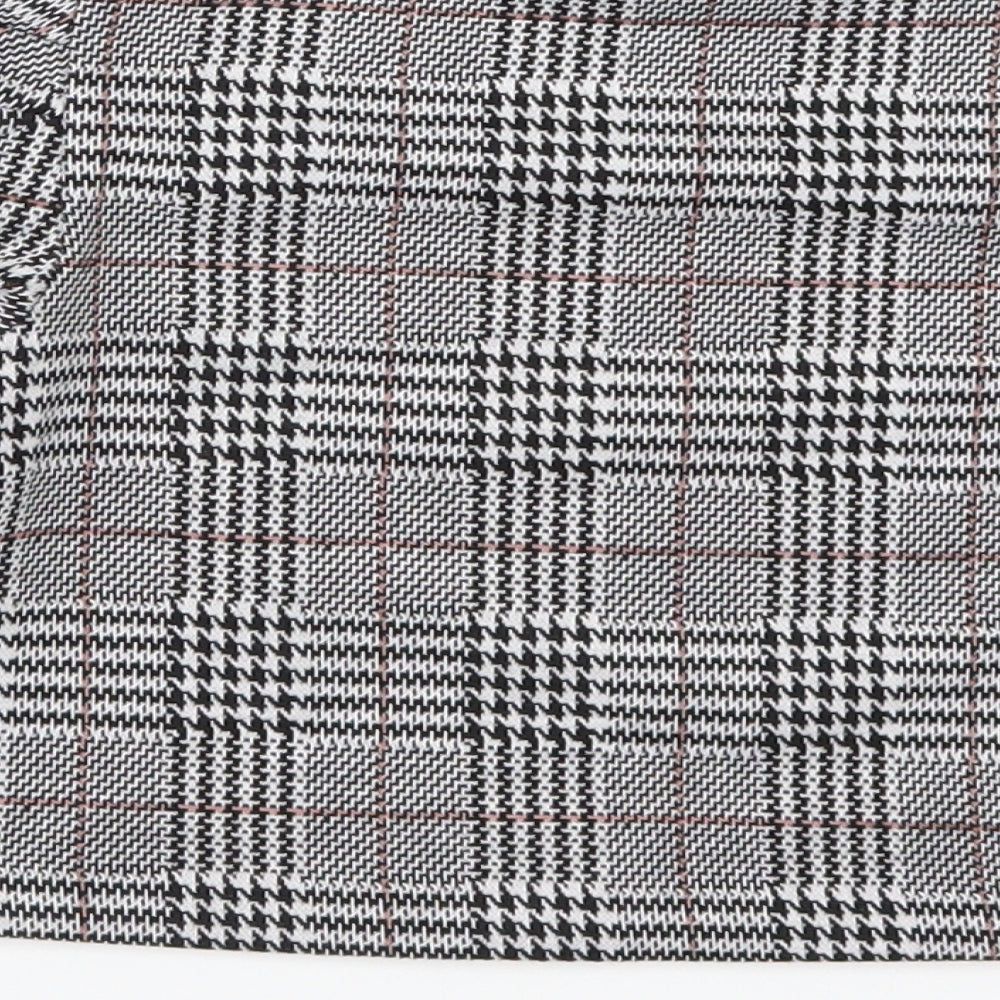 Matalan Girls Grey Houndstooth  Basic T-Shirt Size 8 Years