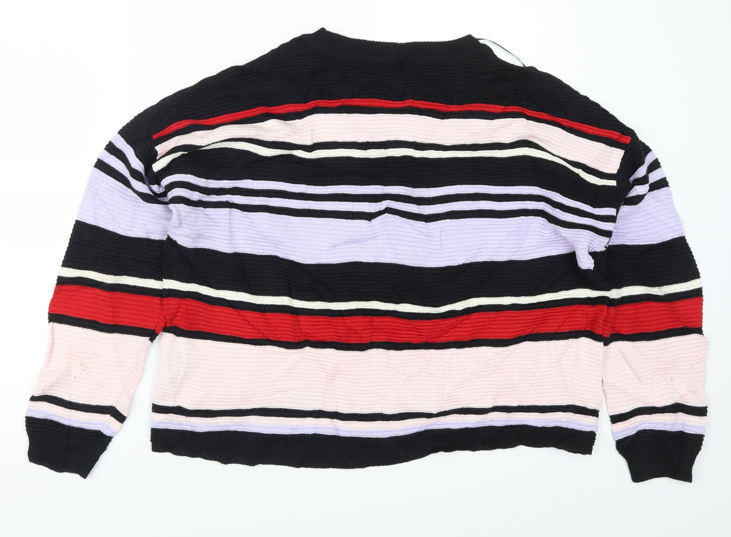 H&M Womens Multicoloured Striped  Pullover Jumper Size L