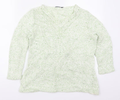 Dash Womens Green   Pullover Jumper Size 10