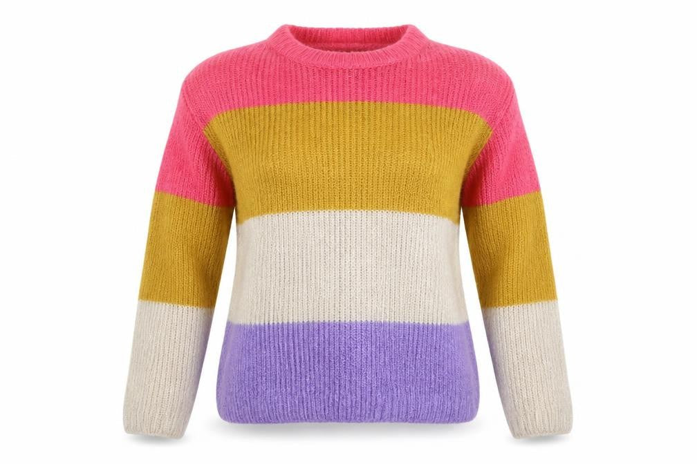 Marks & Spencer Womens Multicoloured Striped  Pullover Jumper Size S