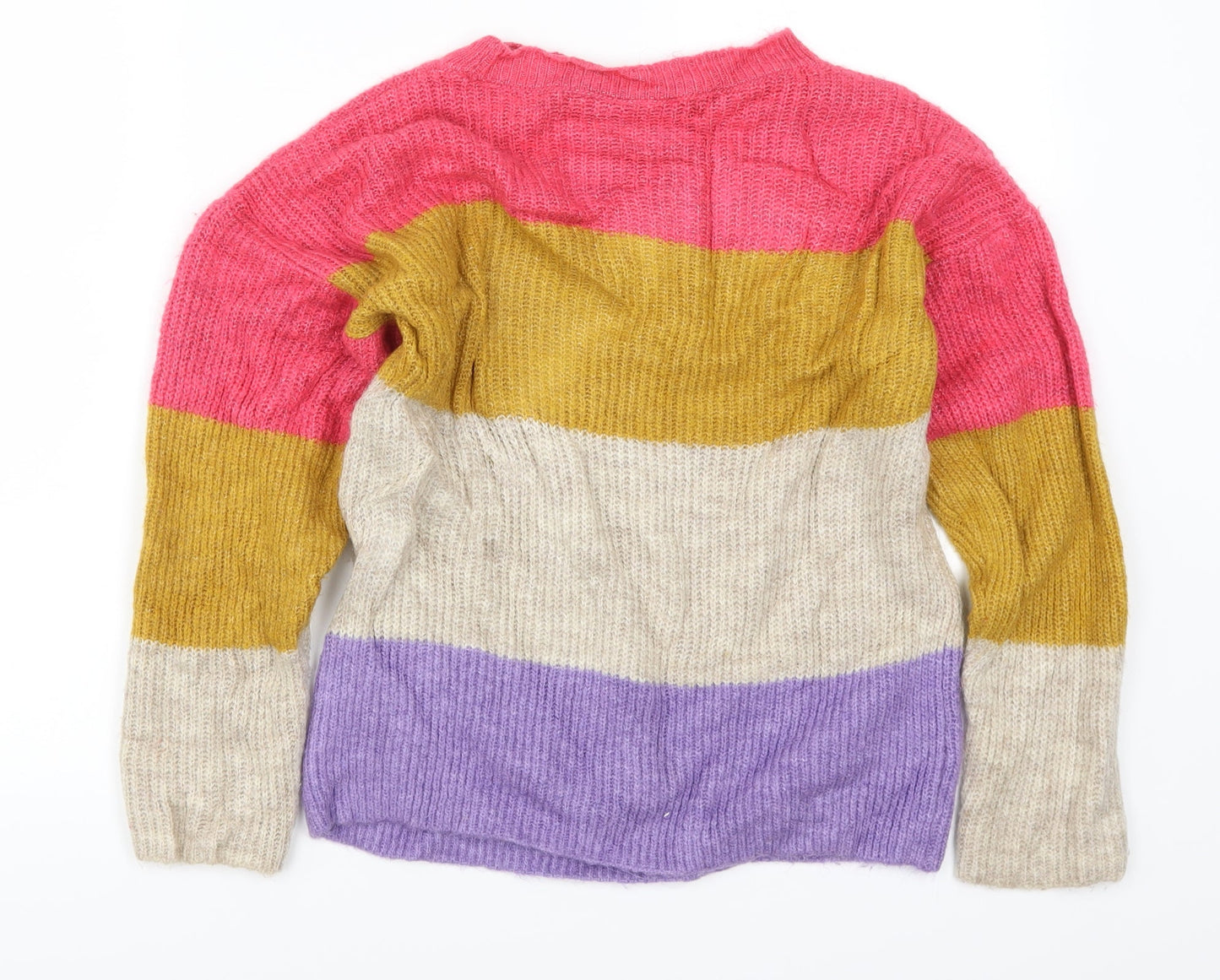 Marks and Spencer Womens Multicoloured Striped  Pullover Jumper Size S