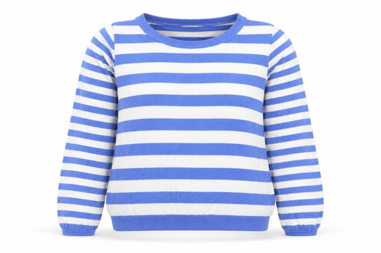 Tu Womens Blue Striped  Pullover Jumper Size 10