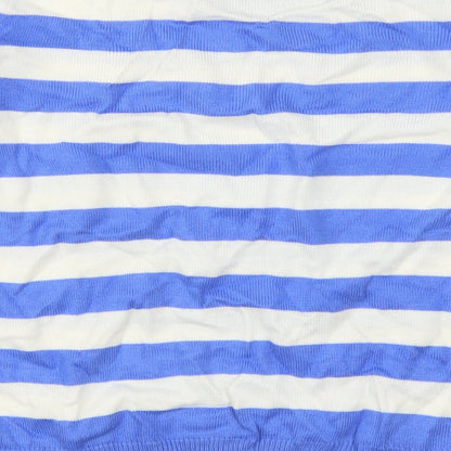 Tu Womens Blue Striped  Pullover Jumper Size 10
