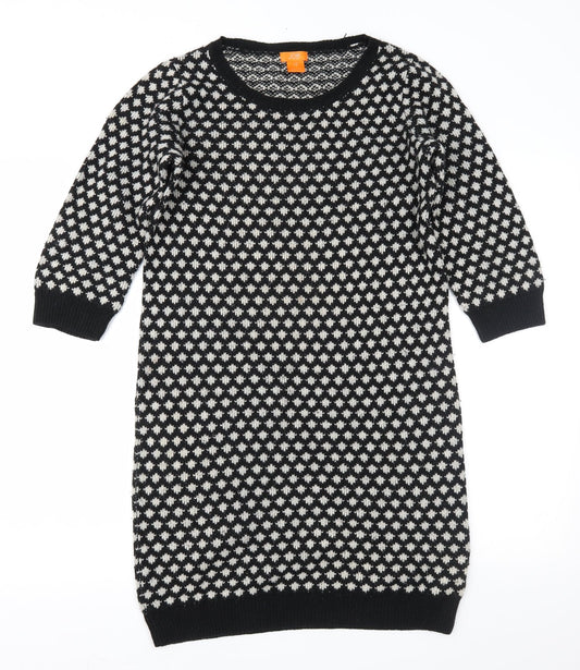 Joe Fresh Womens Black Geometric  Jumper Dress  Size S