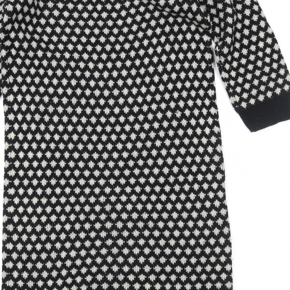 Joe Fresh Womens Black Geometric  Jumper Dress  Size S