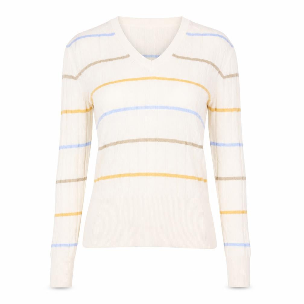 Marks & Spencer Womens Beige Striped  Pullover Jumper Size XS