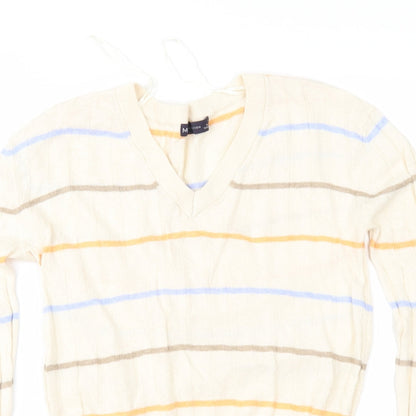 Marks & Spencer Womens Beige Striped  Pullover Jumper Size XS