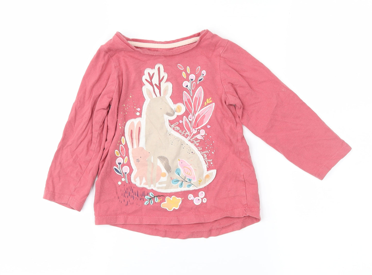 Nutmeg Girls Pink   Basic T-Shirt Size 2-3 Years