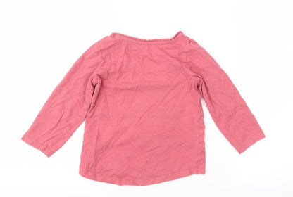 Preloved Nutmeg Girls Pink   Basic T-Shirt Size 2-3 Years - Back