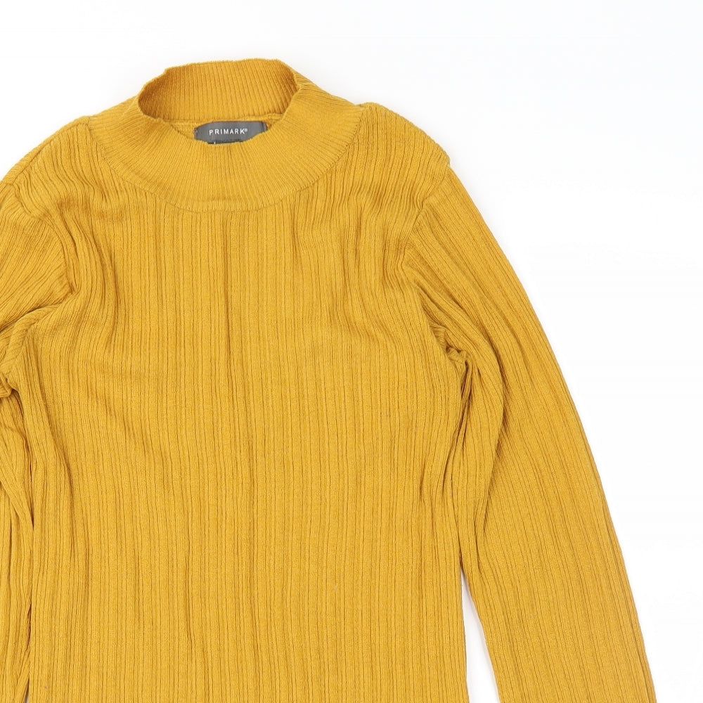 Primark Womens Yellow   Pullover Jumper Size S