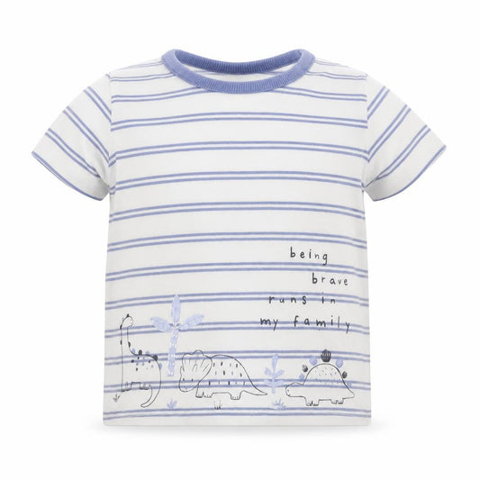 George Baby White Striped  Basic T-Shirt Size 3-6 Months