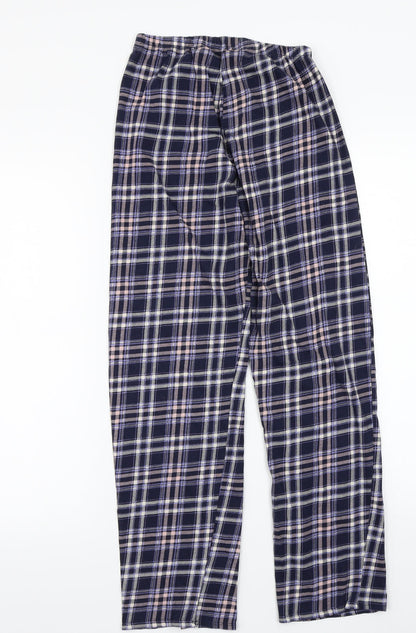 Topshop Womens Blue Check  Sweatpants Trousers Size XS L27 in