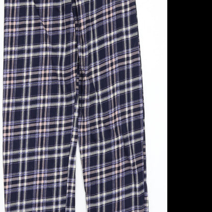 Topshop Womens Blue Check  Sweatpants Trousers Size XS L27 in