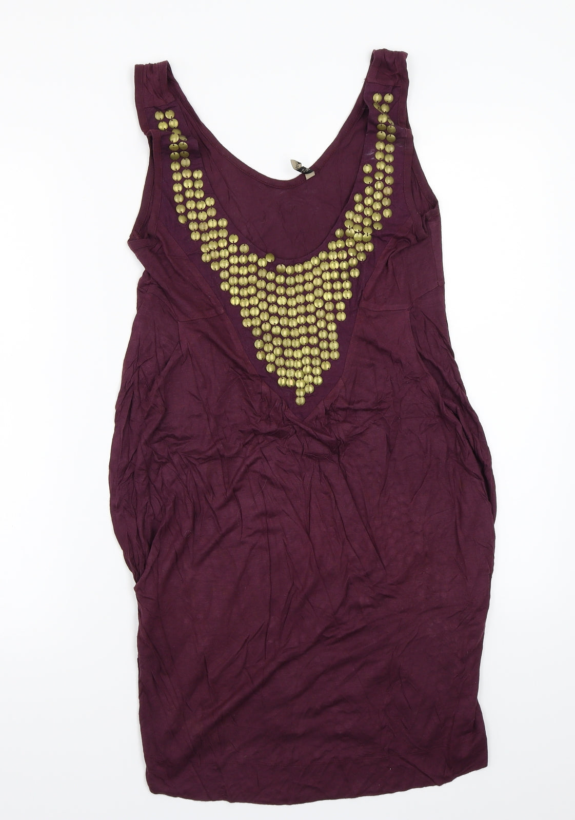 Topshop Womens Purple  Rayon A-Line  Size 10