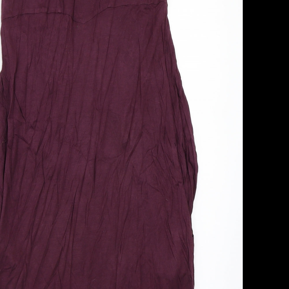 Topshop Womens Purple  Rayon A-Line  Size 10