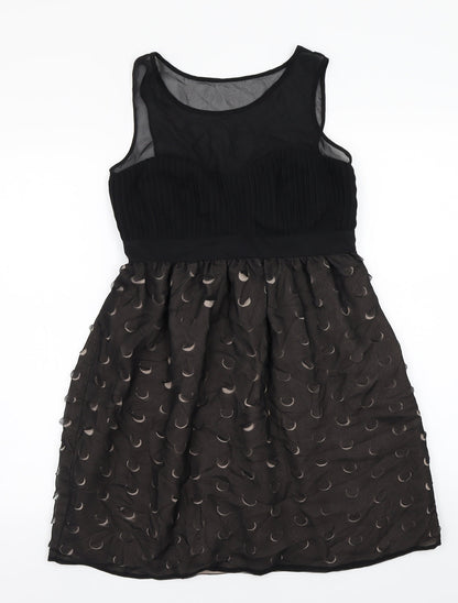Next Womens Black  Rayon A-Line  Size 8
