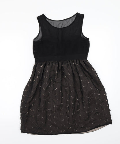 Next Womens Black  Rayon A-Line  Size 8