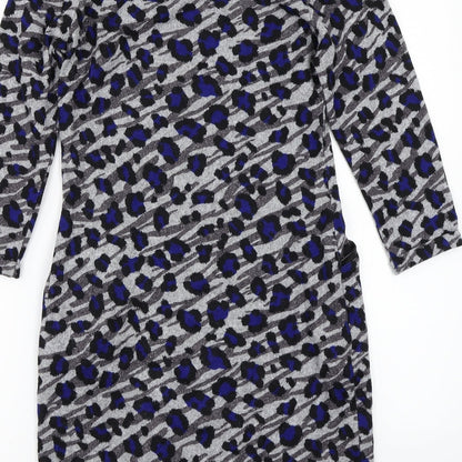 Preloved F&F Womens Grey Animal Print  A-Line  Size 8 - Label