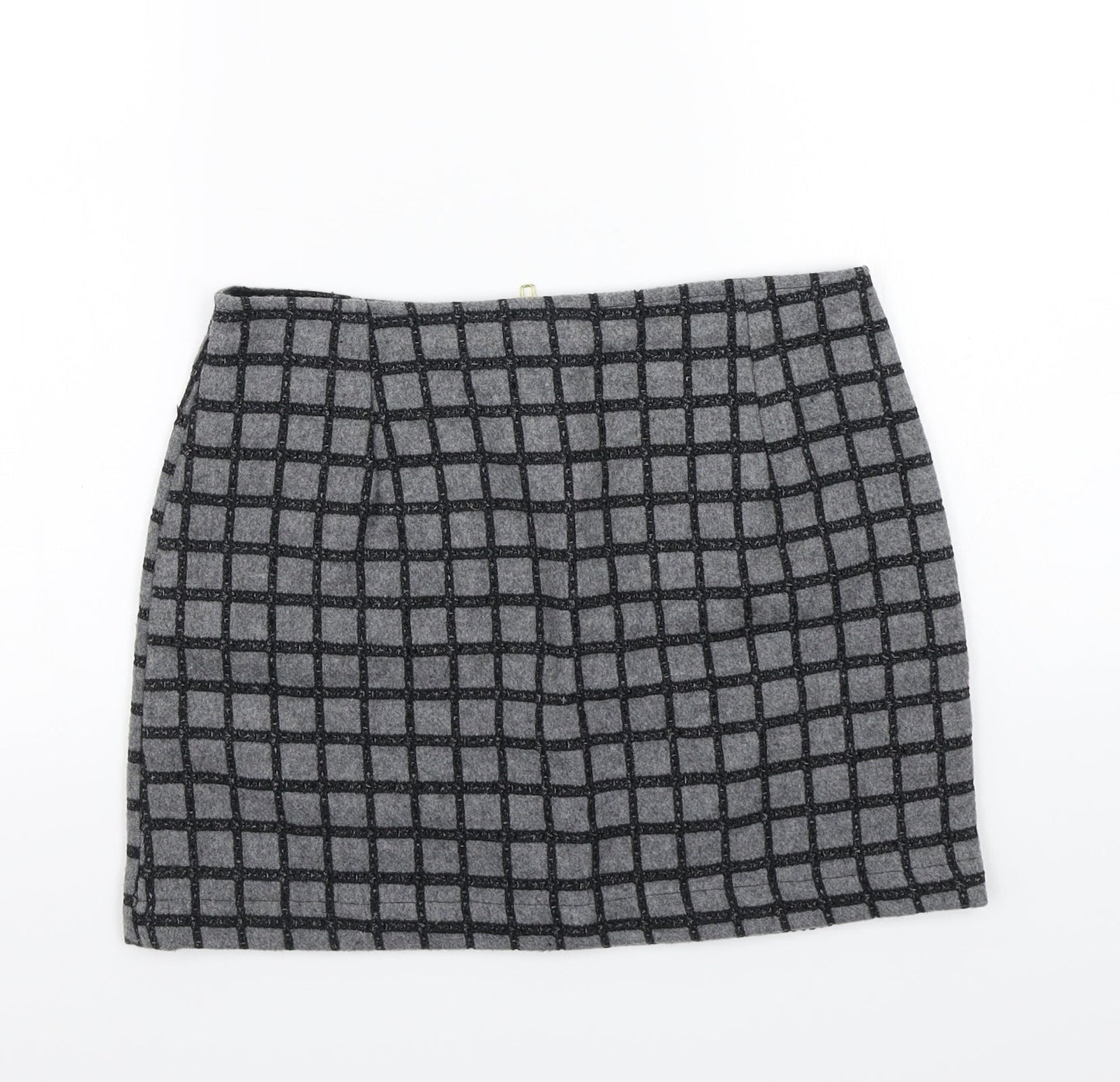 Topshop Womens Grey   A-Line Skirt Size 8