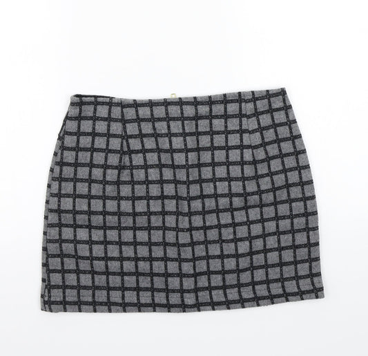 Topshop Womens Grey   A-Line Skirt Size 8