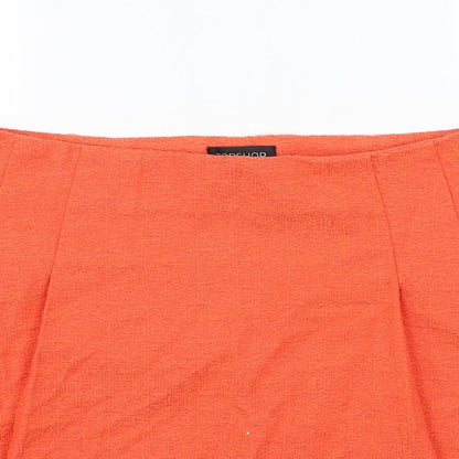 Topshop Womens Orange   A-Line Skirt Size 10