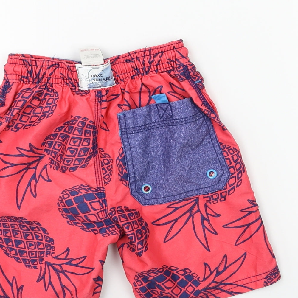 NEXT Boys Red Floral  Bermuda Shorts Size 4 Years