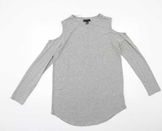Atmosphere Womens Grey   Basic T-Shirt Size 14  - Open Shoulder