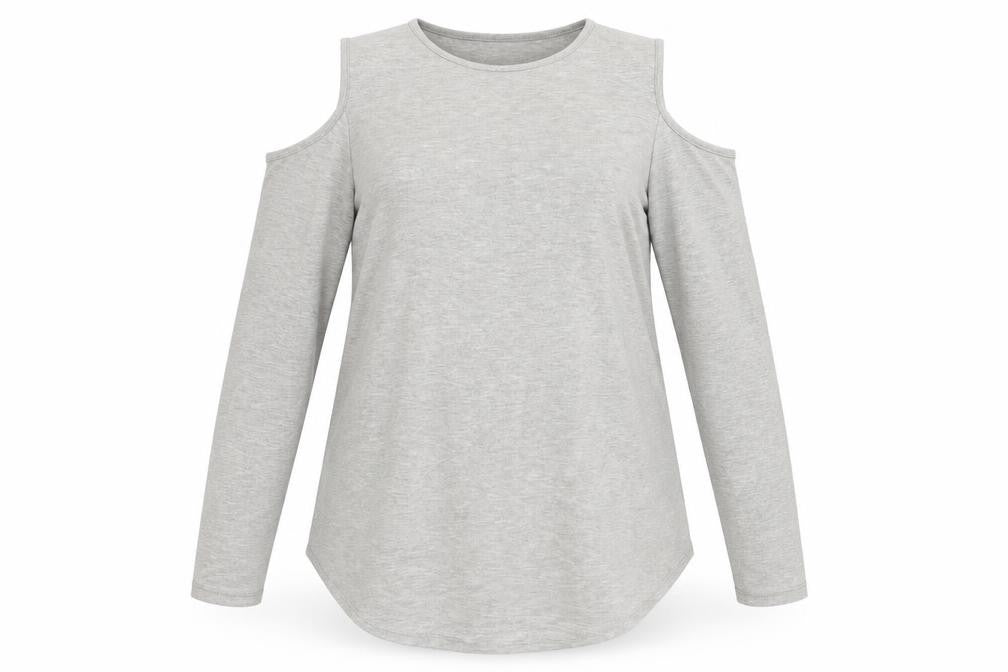 Atmosphere Womens Grey   Basic T-Shirt Size 14  - Open Shoulder