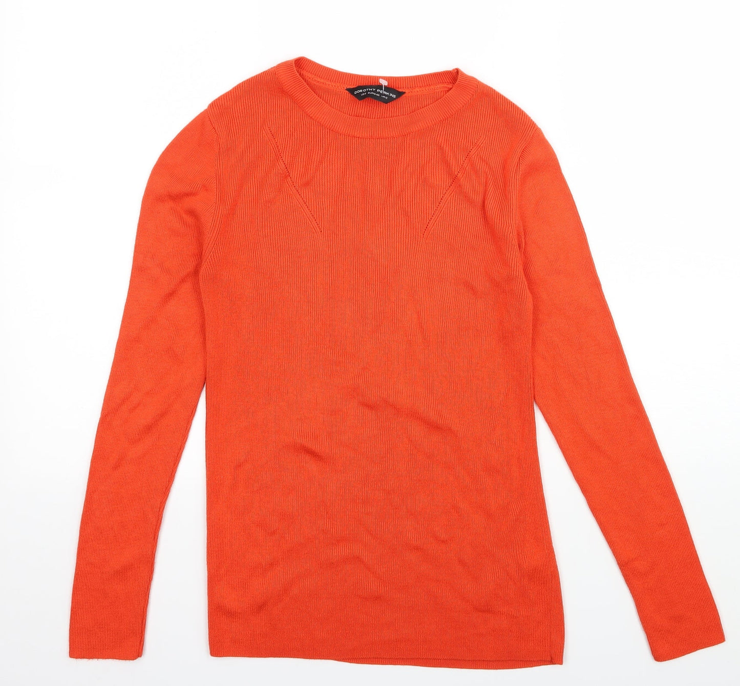 Dorothy Perkins Womens Orange  Knit Pullover Jumper Size 12