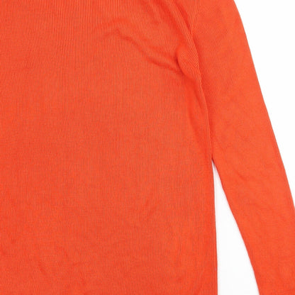 Dorothy Perkins Womens Orange  Knit Pullover Jumper Size 12