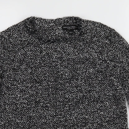 Dorothy Perkins Womens Grey  Knit Pullover Jumper Size 8