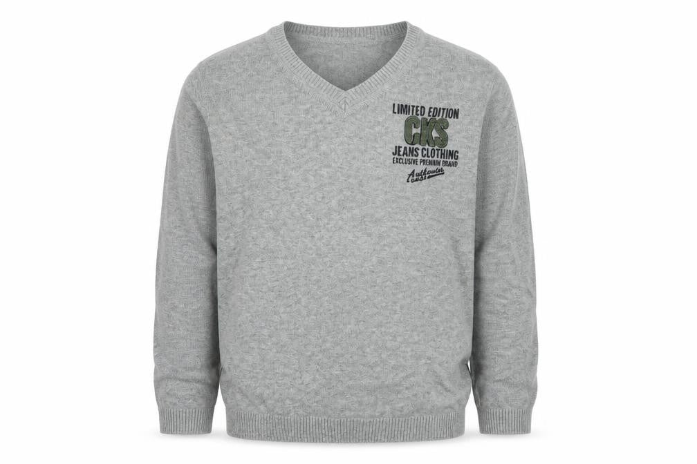 CKS Boys Grey  Knit Pullover Jumper Size 12 Years