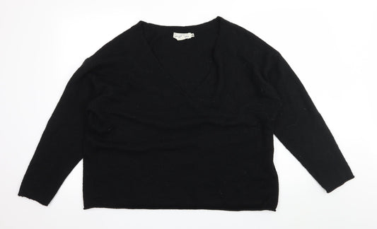 H&M Womens Black  Knit Pullover Jumper Size M