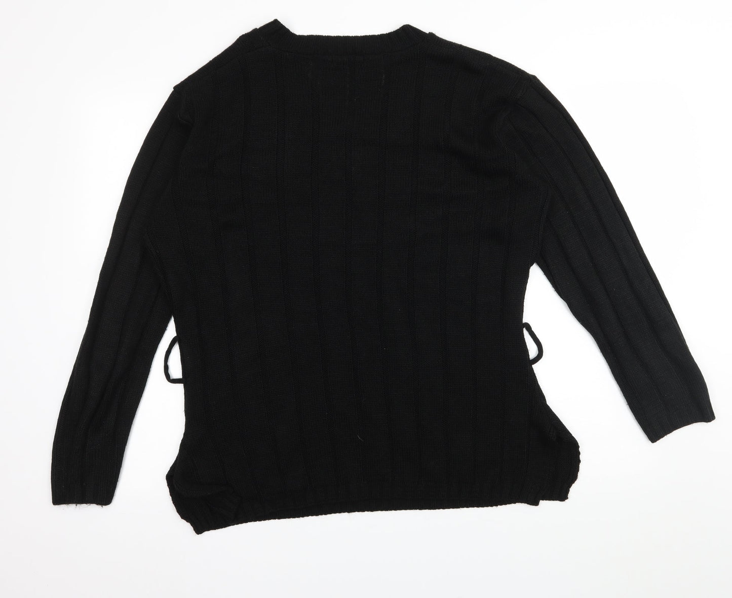 PRETTYLITTLETHING Womens Black  Knit Pullover Jumper Size M