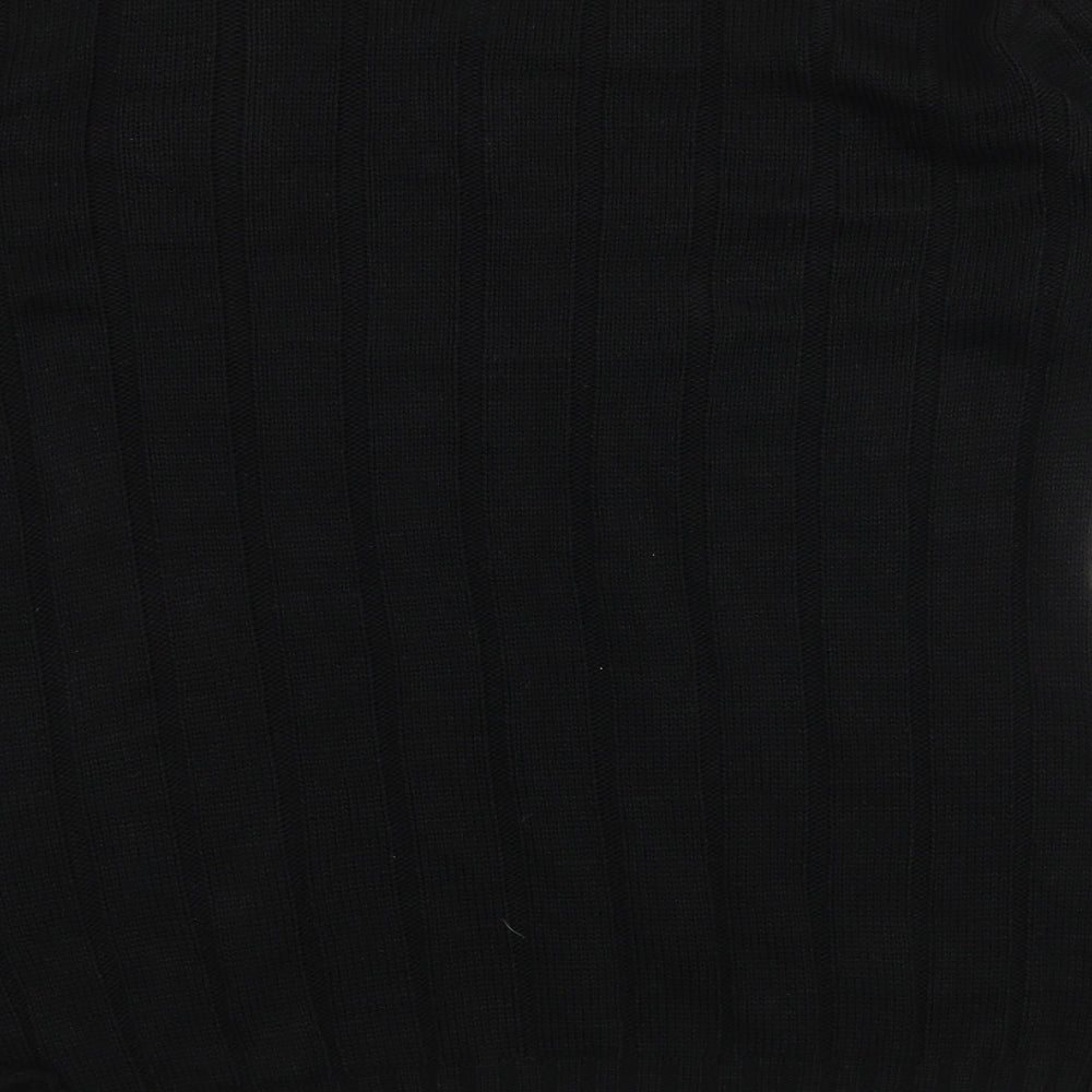 PRETTYLITTLETHING Womens Black  Knit Pullover Jumper Size M