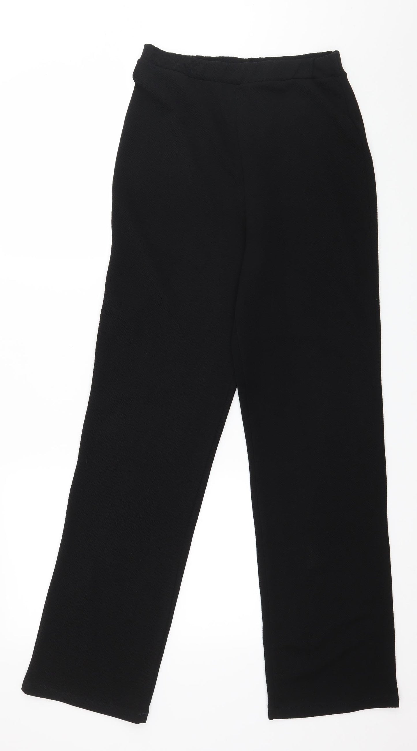 PRETTYLITTLETHING Womens Black   Trousers  Size 14 L29 in