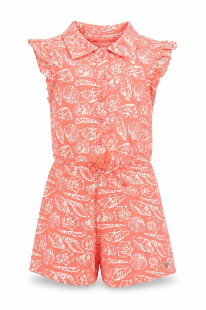Maine Girls Orange Geometric Jersey Playsuit One-Piece Size 2-3 Years  - Shells