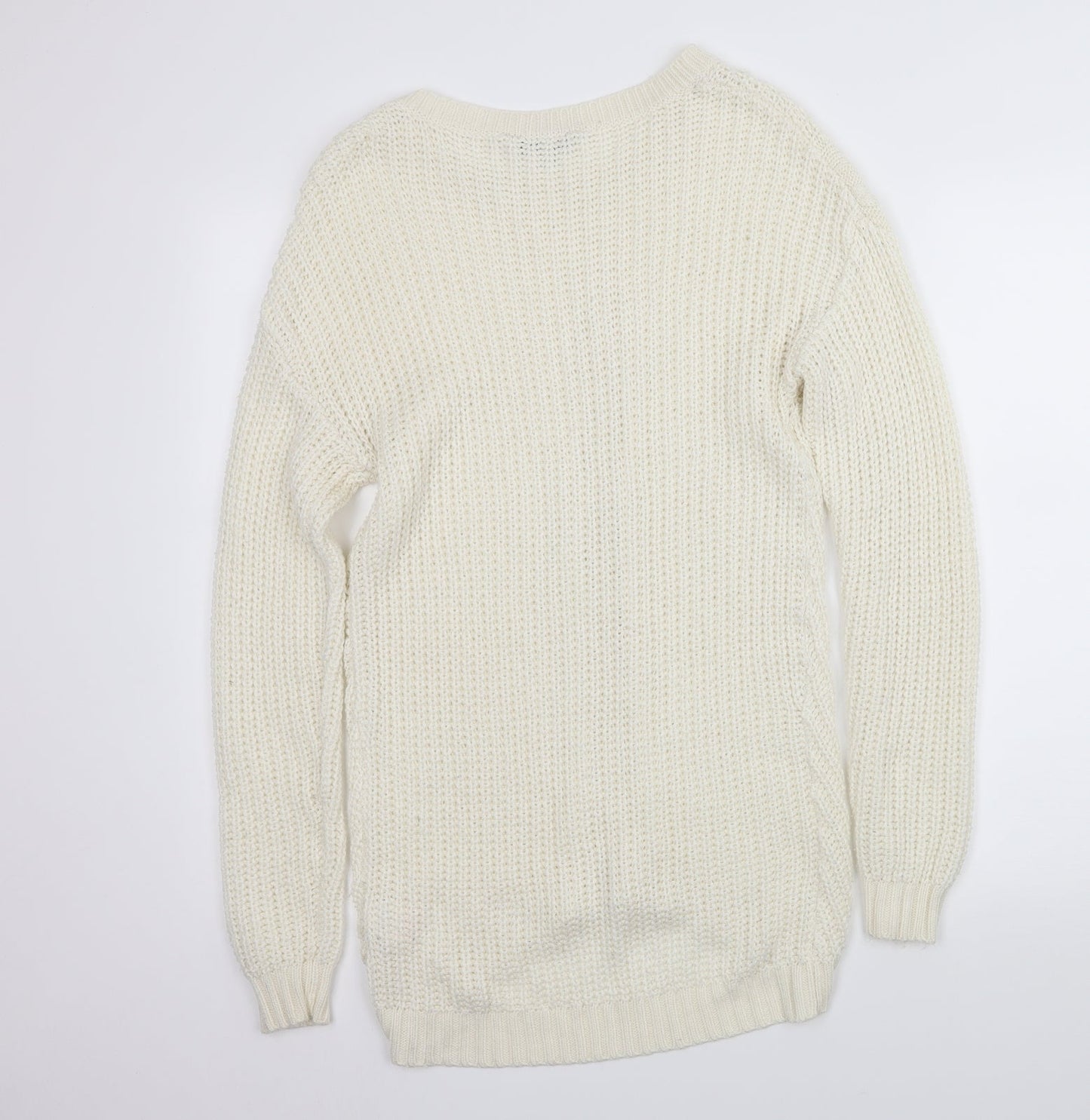 Peacocks Womens Ivory  Knit Pullover Jumper Size S