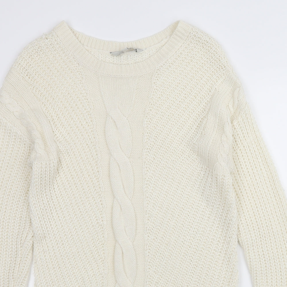 Peacocks Womens Ivory  Knit Pullover Jumper Size S