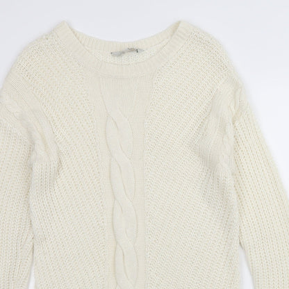 Peacocks Womens Ivory  Knit Pullover Jumper Size S