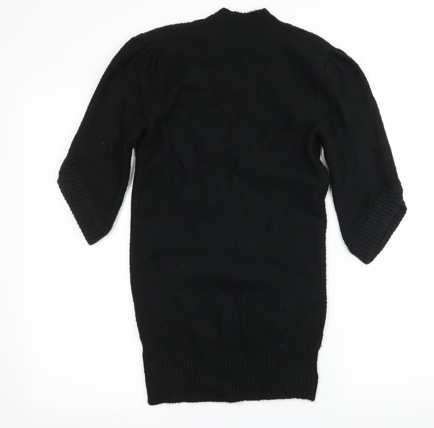 Topshop Womens Black  Knit Pullover Jumper Size 8
